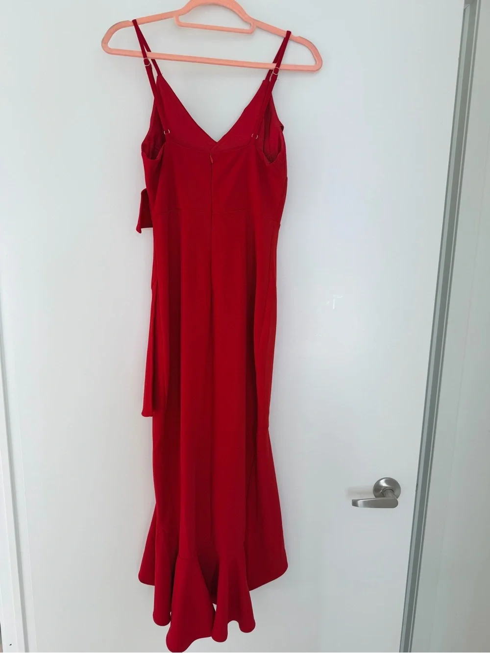 L'ATISTE Red One-Shoulder Ruffle Evening Dress - Picture 2 of 2